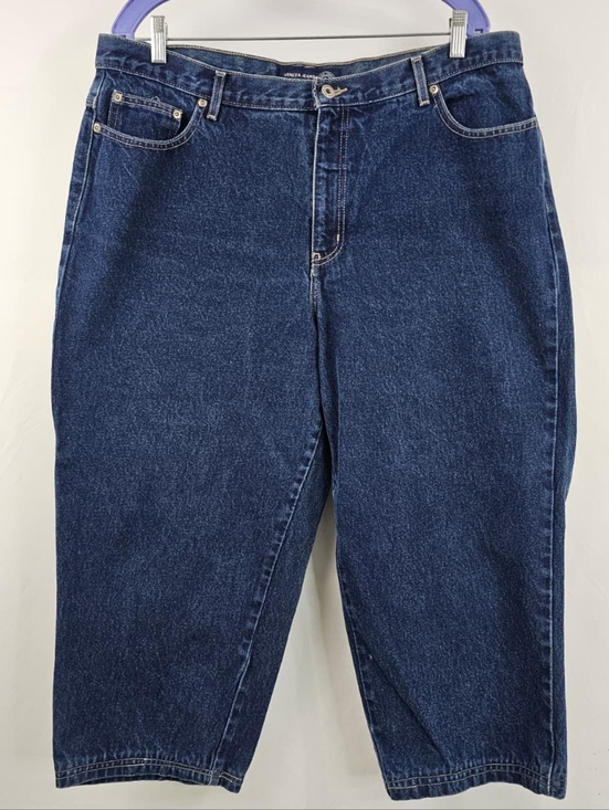 Venezia Jeans Denim - Venezia Women's Famian Dark Blue High Waist Cropped Jeans, Sz 20